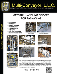 Packaging conveyor devices