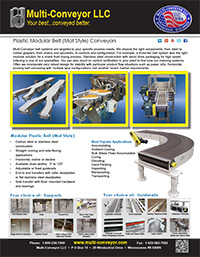 Mat top style modular plastic belt conveyors by Multi-Conveyor