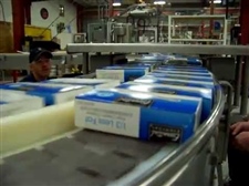 Boxed Cheese Conveyor Takes Curves Seamlessly
