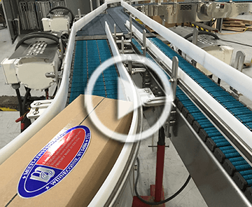 2:1 Simultaneous Case/Box Merge Conveyor for Elongated Boxes > Multi ...