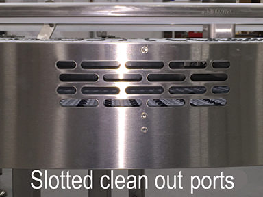slotted clean out ports