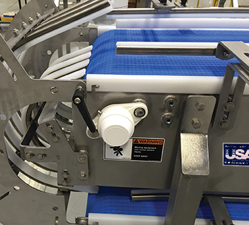 Upside Down jar on conveyor line