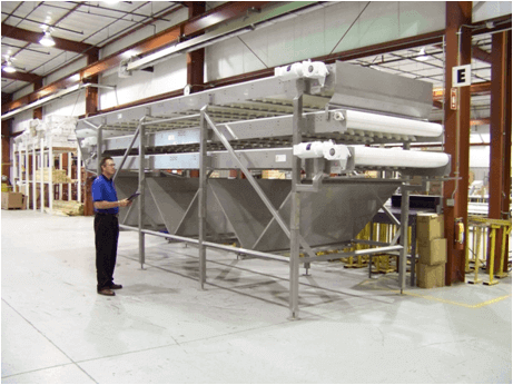 conveyor unit on the factory floor