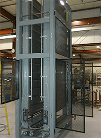 Vertical lift, elevator, case elevation, case elevating conveyor, case conveyor