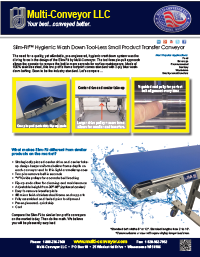 New Slim-Fit Hygienic Small Transfer Conveyor